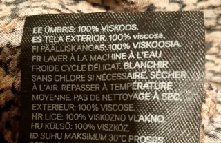 Blusa H&M Talla 34 Beige/Marrón