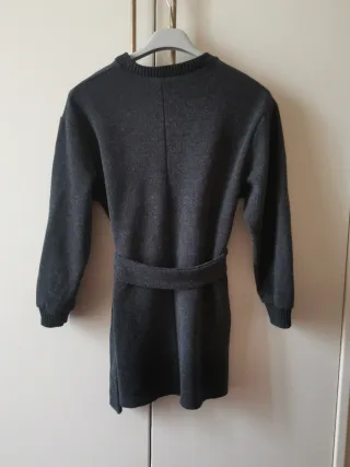 Miniabito grigio con cintura