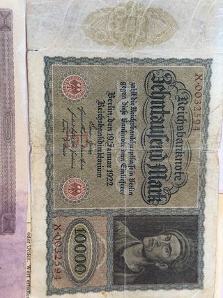 Lote Billetes y Bonos Alemanes Antiguos