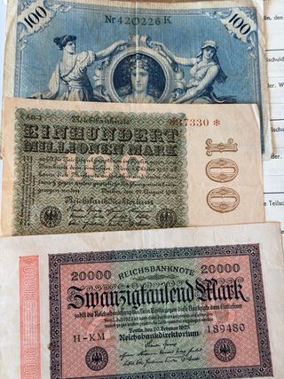 Lote Billetes y Bonos Alemanes Antiguos