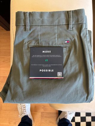 Tommy Hilfiger Pantalones Chinos Verde T . 31 x 32