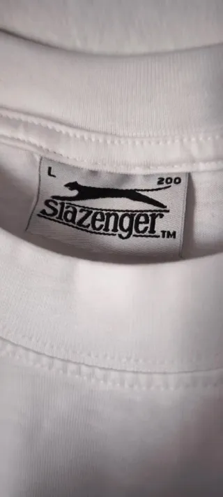 Camiseta Slazenger Algodón Blanca Talla L