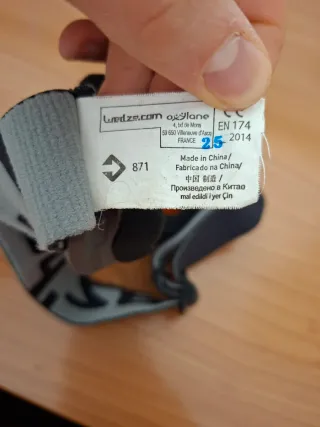 Maschera da sci grigia con lenti arancioni