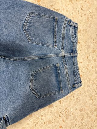 Vaqueros Cargo Azules