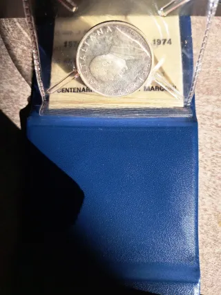 Moneta argento 500 lire G.Marconi FDC