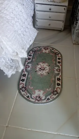 3 Tappeti miniatura 1:12 verde salvia