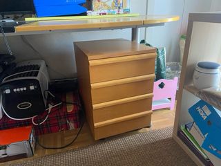 Mesa Ikea con extensiones y cajonera