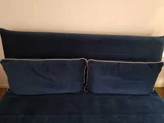 Divano letto Maison du Monde blu velluto