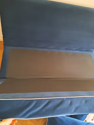 Divano letto Maison du Monde blu velluto