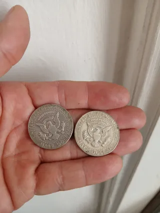 2 medios dolares de plata 400 de EEUU