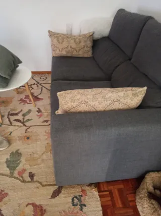 Sofá Ikea ESKILSTUNA gris y naranja