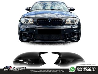 CARCASAS DE ESPEJOS PARA BMW SERIE 1 LOOK M NEGRO BRILLO
