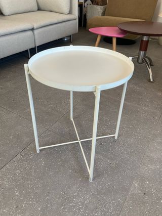 Tavolo ausiliario rotondo bianco Ikea