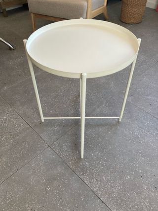 Tavolo ausiliario rotondo bianco Ikea