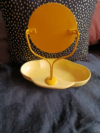 Antigua jabonera de cristal y cerámica