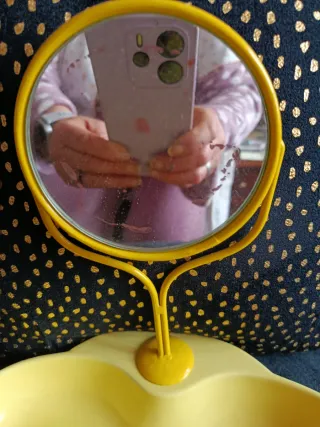 Antigua jabonera de cristal y cerámica