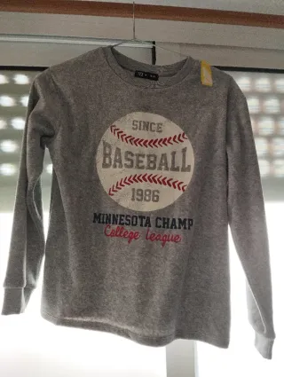 Pijama infantil gris béisbol 1986