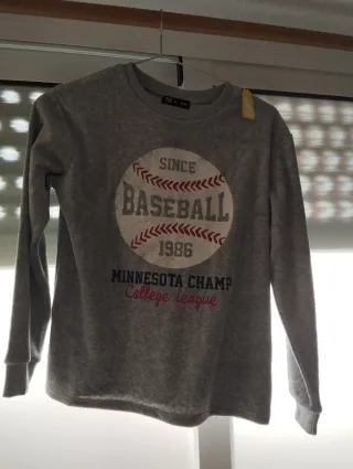 Pijama infantil gris béisbol 1986