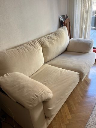 Sofá beige extensible