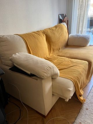 Sofá beige extensible