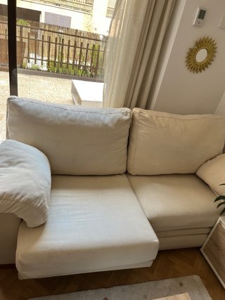 Sofá beige extensible