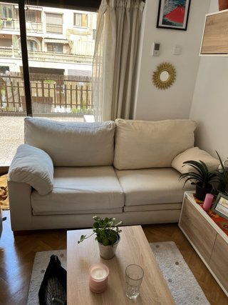 Sofá beige extensible