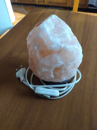 Lampada Sale Himalaya Rosa Bianca