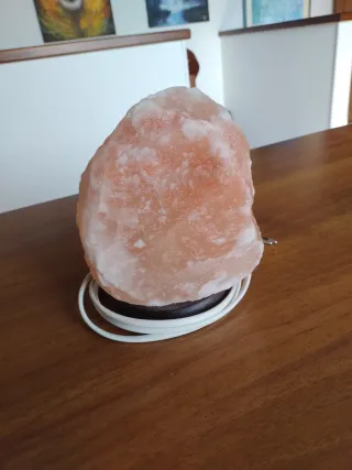 Lampada Sale Himalaya Rosa Bianca