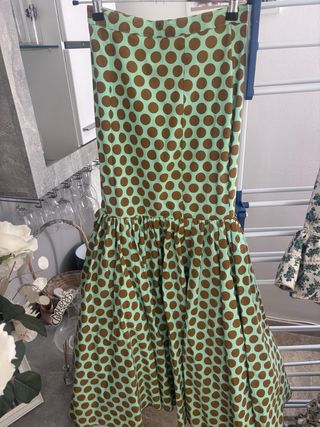 Traje Flamenca Dos Piezas Lunares hecho a mano.