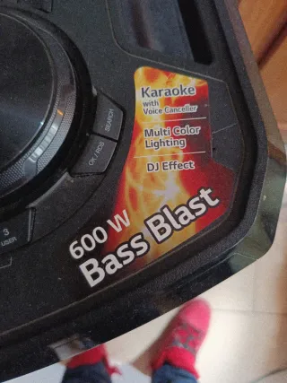 Altavoz Bass Blast 600W Negro/Rosa