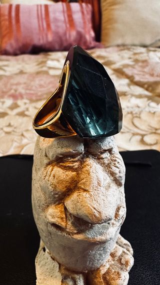 Anillo Acero Inoxidable Baño Dorado T18