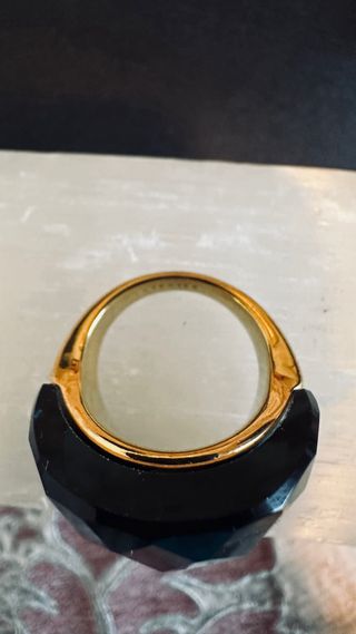 Anillo Acero Inoxidable Baño Dorado T18