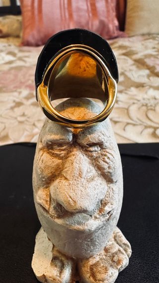 Anillo Acero Inoxidable Baño Dorado T18