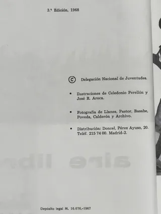 OJE AIRE LIBRE DELEGACIÓN DE JUVENTUDES AÑO 1968