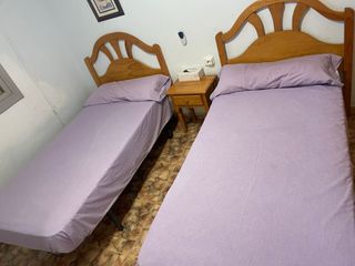 Juego de 2 camas individuales de madera