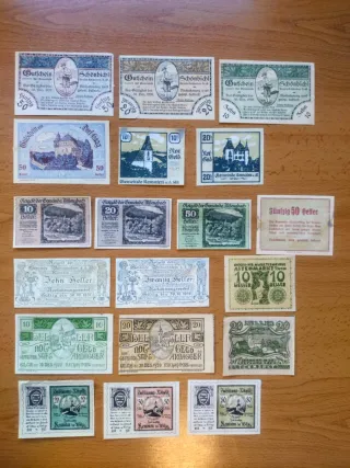 Lote billetes Notgeld
