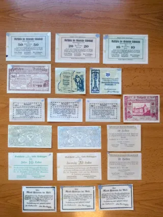 Lote billetes Notgeld