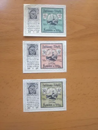 Lote billetes Notgeld