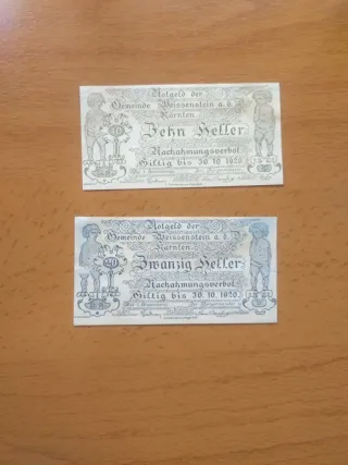 Lote billetes Notgeld