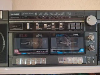 Minicadena Vintage ELBE Radio Cassette Doble