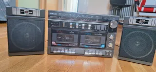 Minicadena Vintage ELBE Radio Cassette Doble