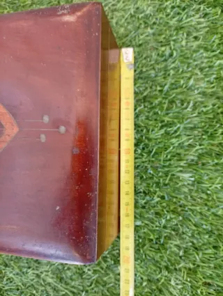 Joyero antiguo marquetería cisne