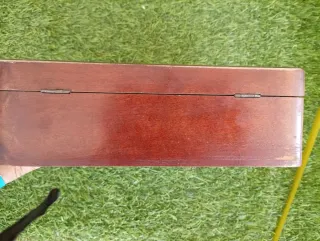 Joyero antiguo marquetería cisne