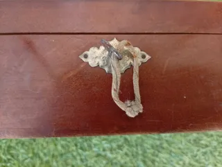 Joyero antiguo marquetería cisne