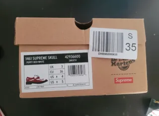Supreme x Dr. Martens 1461 Calavera Roja