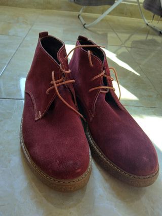 Zapatos gamuza bordo Talla 42