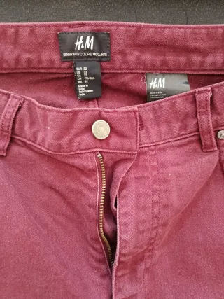 Pantalón H&M Morado Hombre