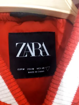 Chaqueta Béisbol Zara R 08 Roja y Blanca