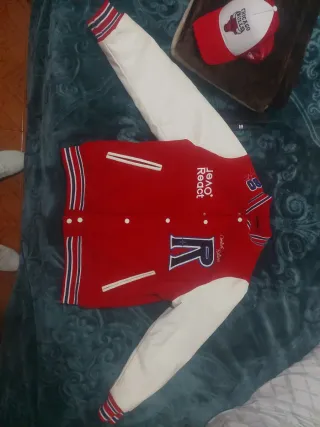 Chaqueta Béisbol Zara R 08 Roja y Blanca