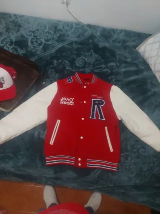 Chaqueta Béisbol Zara R 08 Roja y Blanca